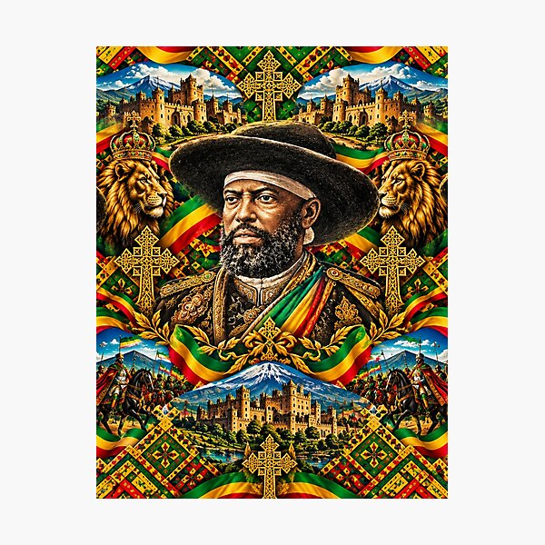 Item preview, Ethiopia, king Minilik  designed and sold by Abelfashion.