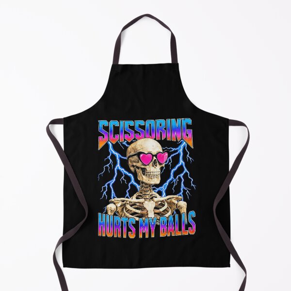 Item preview, Scissoring Hurts My Balls Funny Skeleton designed and sold by suhairee-studio.