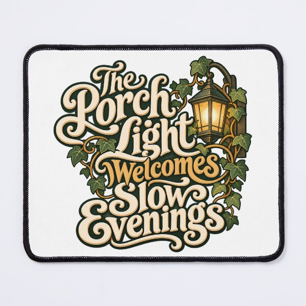 Item preview, Porch Light Welcomes Slow Evenings Lantern Art designed and sold by Bikivuno.