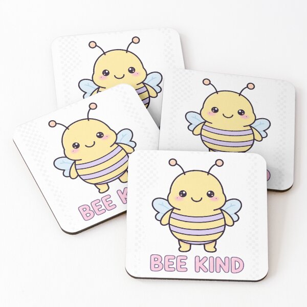 Item preview, Bee Kind - Cute Kawaii Bee Kindness Quote designed and sold by Visual Dept..