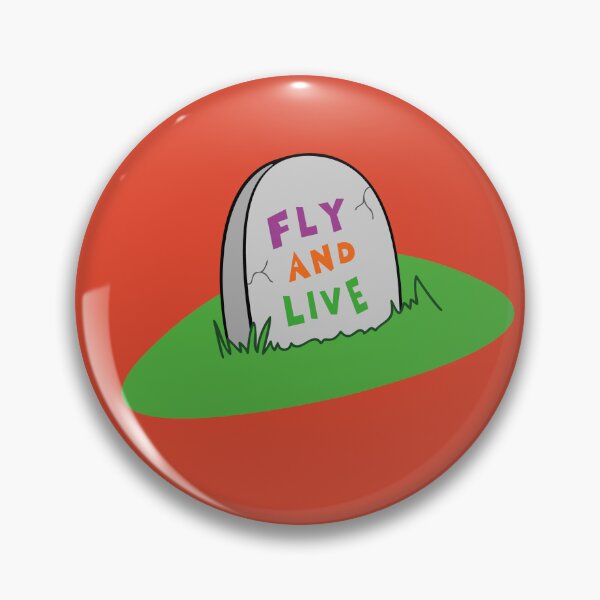Item preview, Gravestone with the phrase "Fly and Live" designed and sold by abichuelaart.
