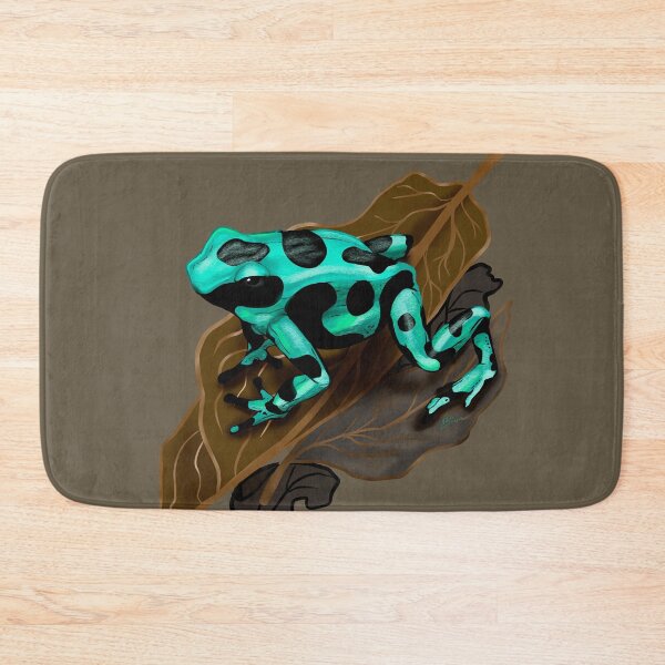 Item preview, Green and Black Arrow Costa Rica Frog in dry leaves designed and sold by Konopikyu.