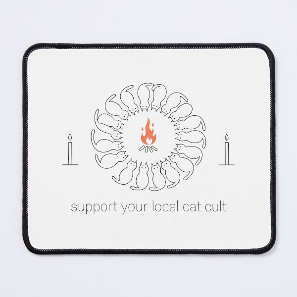 Item preview, Support Your Local Cat Cult – Witchy Cats Campfire Design designed and sold by LoFizzy.
