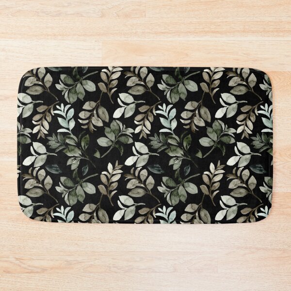 Item preview, Dark Moody Watercolor Botanical Leaf Seamless Pattern  designed and sold by ​Jyoti Digital Artist.