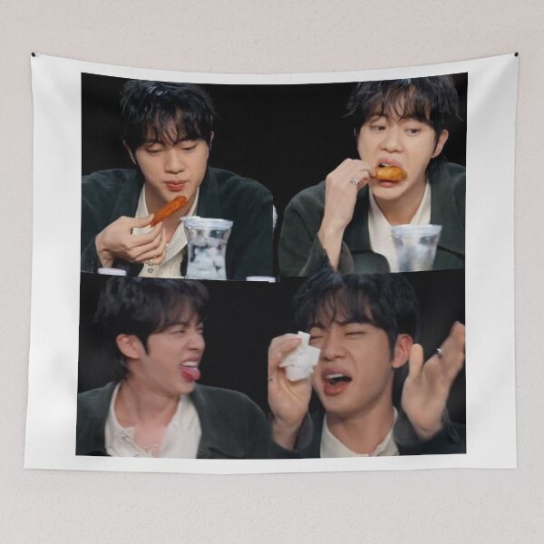 Item preview, BTS MEME - Jin Eating a Spicy Wing / BTS Funny / BTS Meme / BTS Merch / Jin Funny Face / BTS Funny Moments / Seokjin Merch designed and sold by TeenLake.