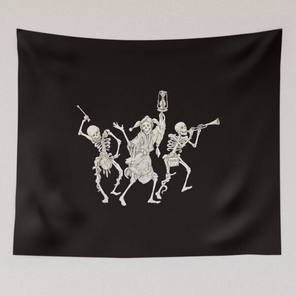 Item preview, Jester Skeletons Playing Music with Hourglass designed and sold by CatiaStudio.