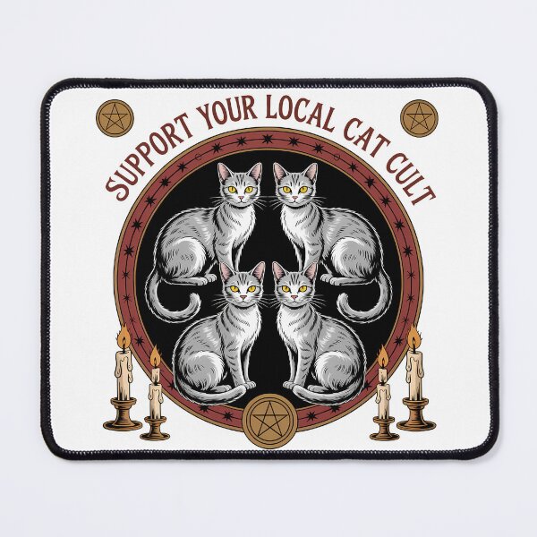 Item preview, Support Your Local Cat Cult – Witchy Cats Campfire Design designed and sold by LoFizzy.
