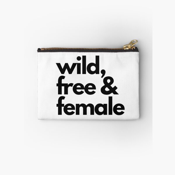 Item preview, Wild Free and Female Feminist Typography designed and sold by Fani*.