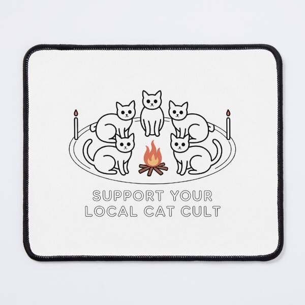 Item preview, Support Your Local Cat Cult – Witchy Cats Campfire Design designed and sold by LoFizzy.
