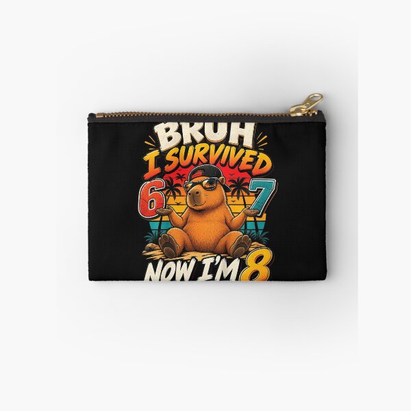 Item preview, Bruh I Survived 6 7 Now I'm 8 Capybara Eighth Birthday Boy Kids Party designed and sold by smithdosRO.