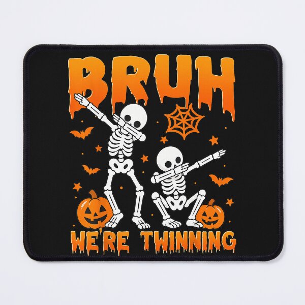 Item preview, Bruh We're Twinning Funny Halloween Twin Skeletons Siblings designed and sold by smithdosRO.