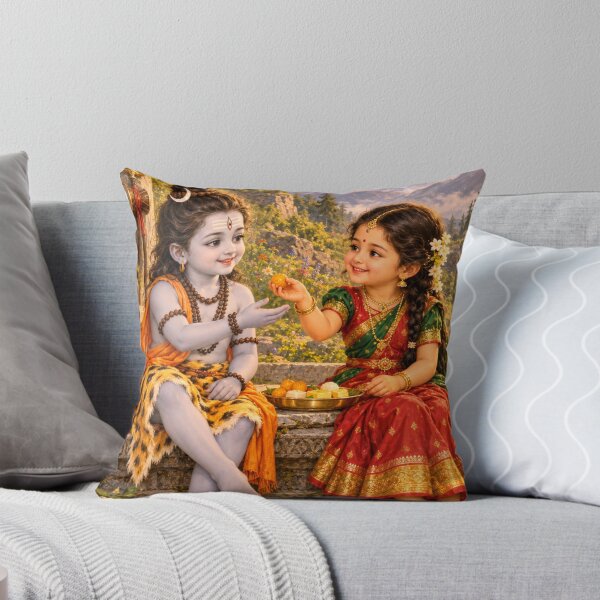 Item preview, Bala Shiva and Bala Parvati Sharing Sweets at Mount Kailash designed and sold by Homyar.