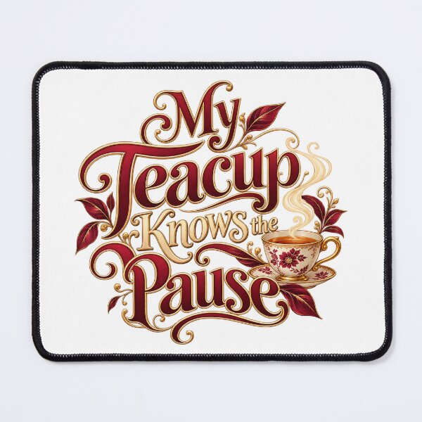 Item preview, My Teacup Knows the Pause Decorative Tea Art designed and sold by Bikivuno.