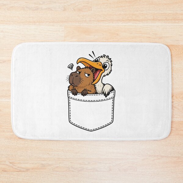 Item preview, Pelican trying to eat a capybara designed and sold by The  Knick Knack Nook.
