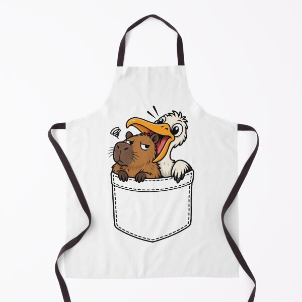 Item preview, Pelican trying to eat a capybara designed and sold by The  Knick Knack Nook.