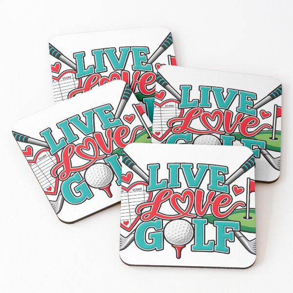 Item preview, Live Love Golf with Clubs and Putting Green designed and sold by skyartdesign.