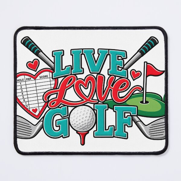 Item preview, Live Love Golf with Clubs and Putting Green designed and sold by skyartdesign.