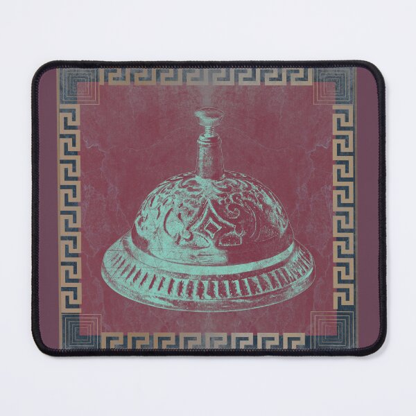 Item preview, Ornate Antique Brass Call Bell Faded Blue designed and sold by Ghoul Enterprises.