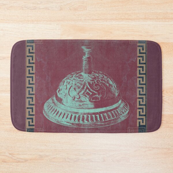 Item preview, Ornate Antique Brass Call Bell Faded Blue designed and sold by Ghoul Enterprises.