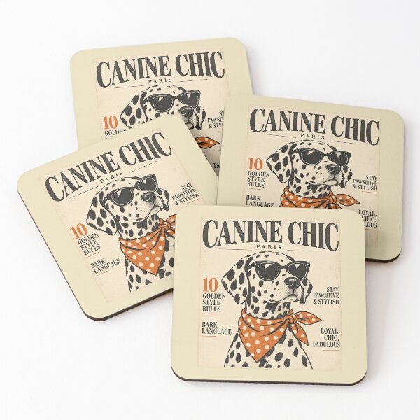 Item preview, Canine Chic Paris Dalmatian Sunglasses Bandana Magazine Tee designed and sold by Yellowriversss.