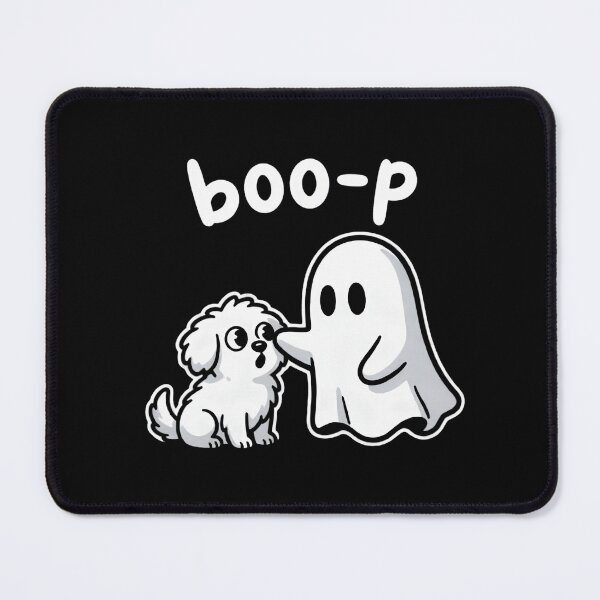 Item preview, Cute Ghost Booping Fluffy Puppy Nose Halloween Dog Lover Minimalist Cartoon designed and sold by Zizo-DR44.