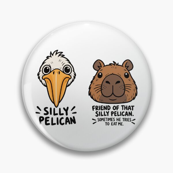 Item preview, Pelican x capybara friends designed and sold by The  Knick Knack Nook.