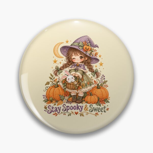 Item preview, Stay Spooky Sweet Witch Girl Pumpkin Bunny Tee designed and sold by Yellowriversss.