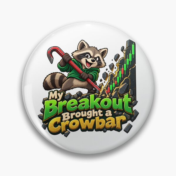 Item preview, My Breakout Brought a Crowbar Raccoon Humor Art designed and sold by Bikivuno.