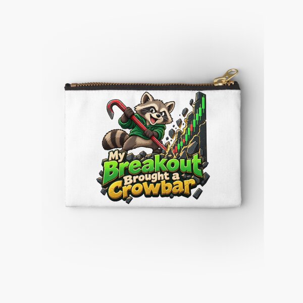 Item preview, My Breakout Brought a Crowbar Raccoon Humor Art designed and sold by Bikivuno.