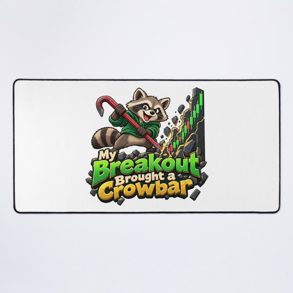 Item preview, My Breakout Brought a Crowbar Raccoon Humor Art designed and sold by Bikivuno.