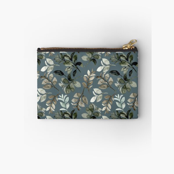 Item preview, Muted Grey Green Background Eucalyptus and Botanical Leaves Seamless Pattern designed and sold by ​Jyoti Digital Artist.