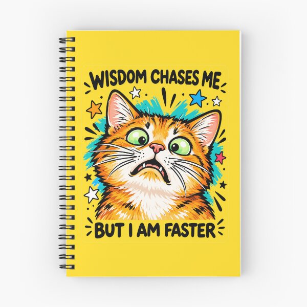 Item preview, Wisdom Chases Me Funny Orange Cat Meme designed and sold by Aesthetic-Avenue.