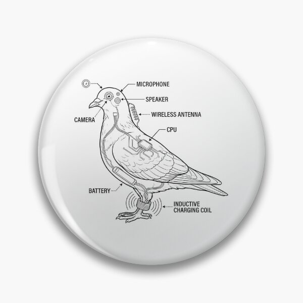 Item preview, Surveillance Pigeon – Funny Pigeon Drone Conspiracy Design designed and sold by LoFizzy.