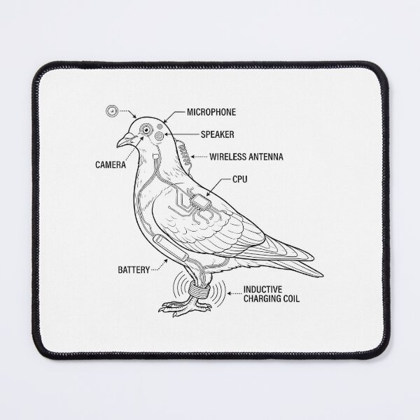 Item preview, Surveillance Pigeon – Funny Pigeon Drone Conspiracy Design designed and sold by LoFizzy.