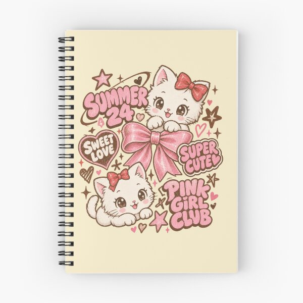 Item preview, Pink Girl Club Summer 24 Kitten Bow Coquette Tee designed and sold by Yellowriversss.