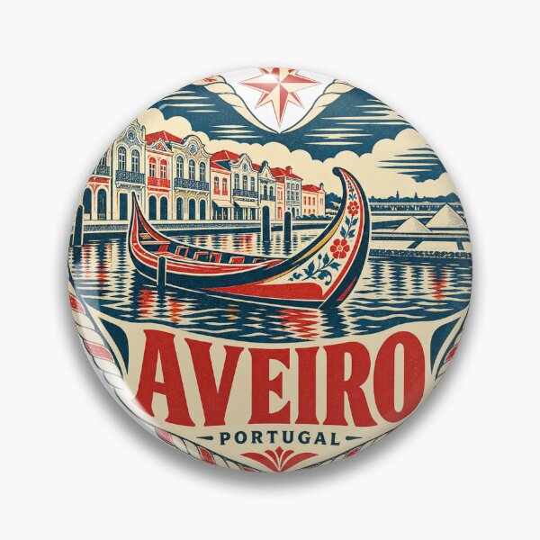 Item preview, Aveiro Portugal Travel Souvenir Nautical Woodcut Heart designed and sold by VisualArtsOasis.
