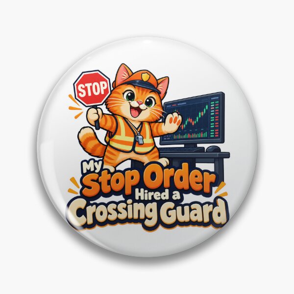 Item preview, Stop Order Crossing Guard Cat Trading Cartoon designed and sold by Bikivuno.