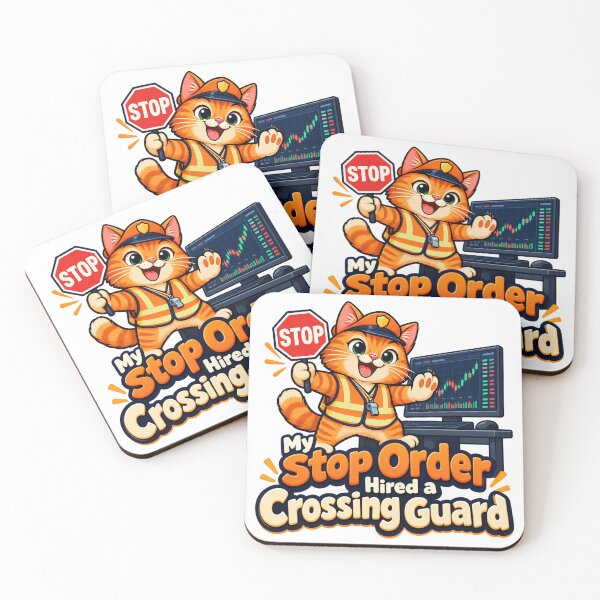 Item preview, Stop Order Crossing Guard Cat Trading Cartoon designed and sold by Bikivuno.