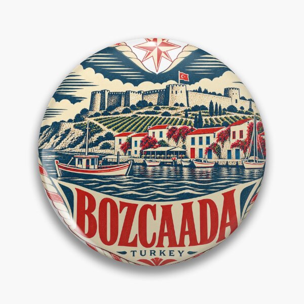 Item preview, Bozcaada Turkey Travel Souvenir Nautical Woodcut Heart designed and sold by VisualArtsOasis.