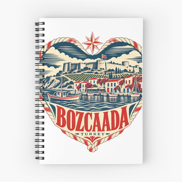 Item preview, Bozcaada Turkey Travel Souvenir Nautical Woodcut Heart designed and sold by VisualArtsOasis.