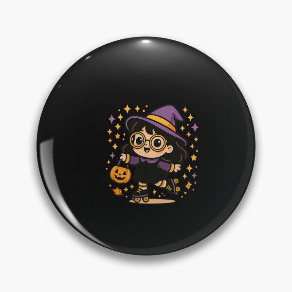 Item preview, Cute Chibi Witch Roller Skates Purple Witch Hat Star designed and sold by New Art.