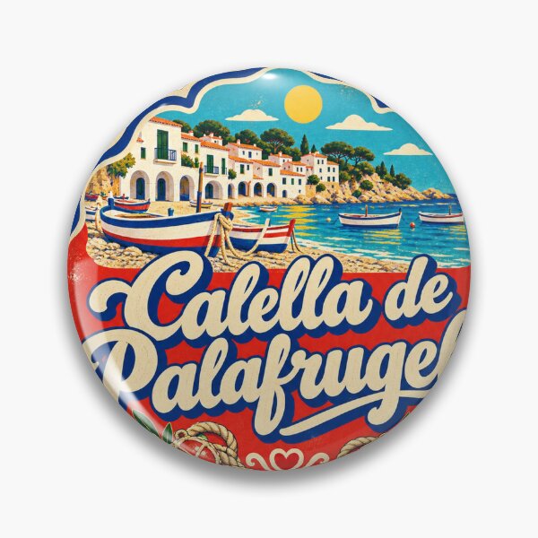 Item preview, Calella de Palafrugell Spain Travel Souvenir Painted Mediterranean Sign designed and sold by VisualArtsOasis.