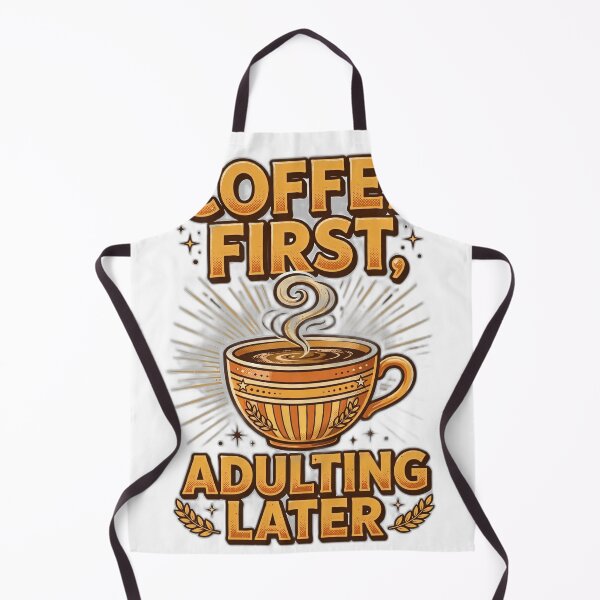 Item preview, Coffee First, Adulting Later - Funny Coffee Quote designed and sold by Visual Dept..