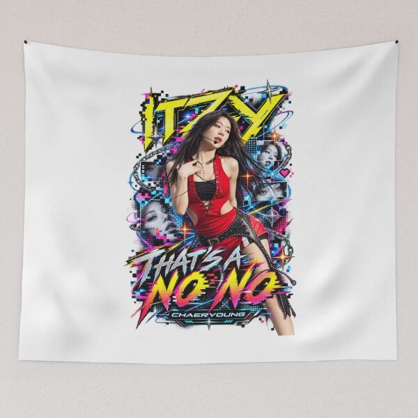 Item preview, ITZY Chaeryeong Thats A No No Neon Cyberpunk Design designed and sold by Valereekmerch.