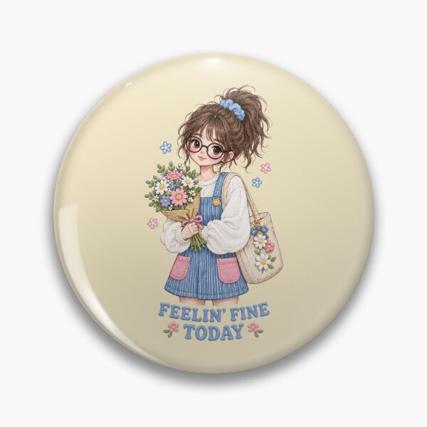 Item preview, Feelin Fine Today Flower Bouquet Overalls Girl Tee designed and sold by Yellowriversss.