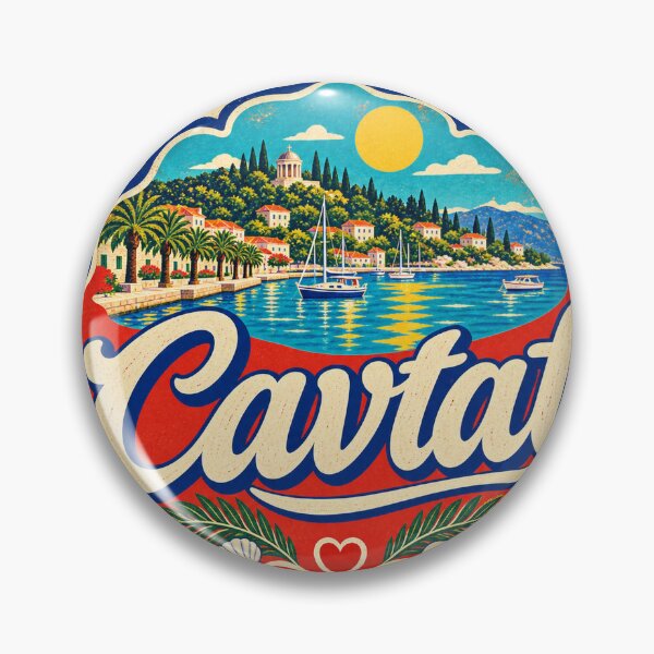 Item preview, Cavtat Croatia Travel Souvenir Painted Mediterranean Sign designed and sold by VisualArtsOasis.