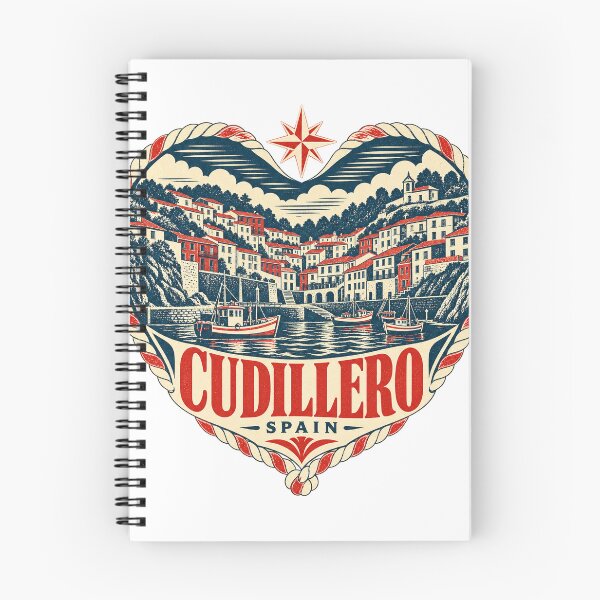 Item preview, Cudillero Spain Travel Souvenir Nautical Woodcut Heart designed and sold by VisualArtsOasis.