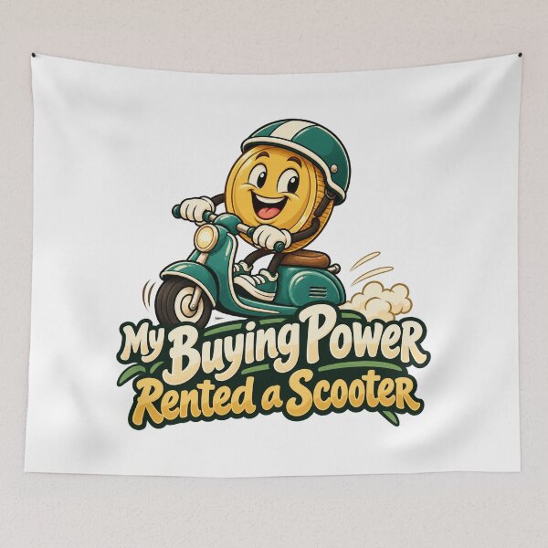 Item preview, My Buying Power Rented a Scooter Trading Humor designed and sold by Bikivuno.