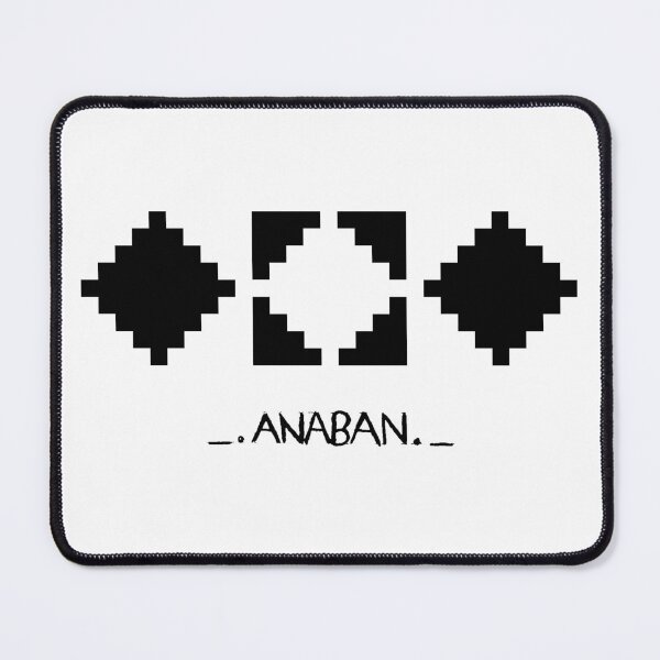 Item preview, Hand-Drawn Pixel Diamond Band — Black Geometric Folk Art designed and sold by AnabanStudio.
