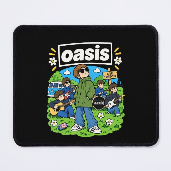 Item preview, Oasis Cute Chibi Britpop Rock Band Live Forever designed and sold by turanco.